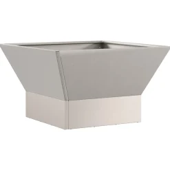 VIDAXL - Foyer carré marron 60x60x35 cm en acier résistant aux intempéries