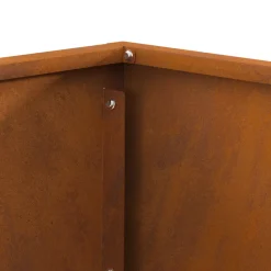 VIDAXL - Foyer carré marron 60x60x35 cm en acier résistant aux intempéries