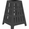 VIDAXL - Foyer carré noir 50x50x70 cm en acier
