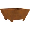 VIDAXL - Foyer carré 60x60x30 cm en acier résistant aux intempéries