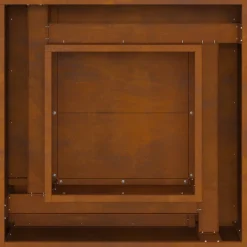 VIDAXL - Foyer carré 60x60x30 cm en acier résistant aux intempéries