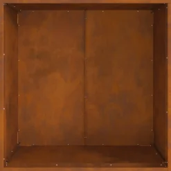 VIDAXL - Foyer carré 80x80x43 cm en acier anti-météo