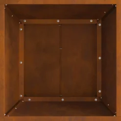 VIDAXL - Foyer carré 40x40x30 cm en acier vieilli