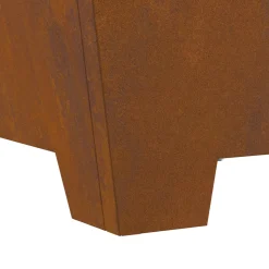 VIDAXL - Foyer carré 80x80x40 cm en acier weathering