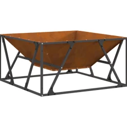VIDAXL - Foyer carré 80x80x40 cm en acier résistant aux intempéries