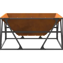VIDAXL - Foyer carré 80x80x40 cm en acier résistant aux intempéries