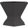 VIDAXL - Foyer hexagonal noir 50x50x40 cm acier