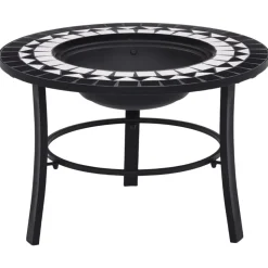 VIDAXL - Foyer mosaïque noir et blanc 68 cm céramique
