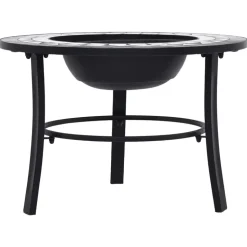 VIDAXL - Foyer mosaïque noir et blanc 68 cm céramique
