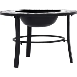 VIDAXL - Foyer mosaïque noir et blanc 68 cm céramique