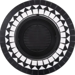 VIDAXL - Foyer mosaïque noir et blanc 68 cm céramique