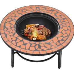 VIDAXL - Foyer mosaïque terre cuite 68 cm céramique