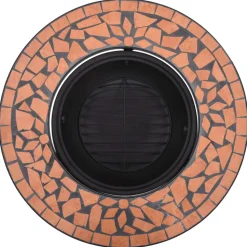 VIDAXL - Foyer mosaïque terre cuite 68 cm céramique