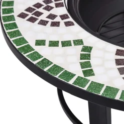 VIDAXL - Foyer mosaïque vert 68 cm céramique