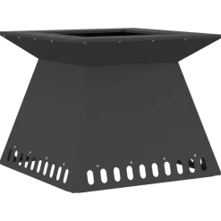 VIDAXL - Foyer noir 60x60x50 cm acier