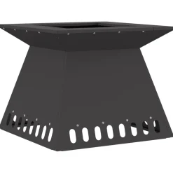 VIDAXL - Foyer noir 48x48x40 cm acier