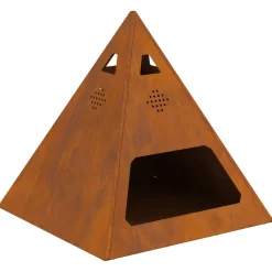 VIDAXL - Foyer pyramid 50x50x51 cm en acier résistant aux intempéries