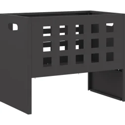 VIDAXL - Foyer rectangulaire noir 50x30x40 cm acier