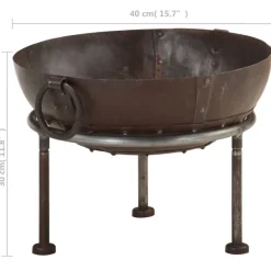 VIDAXL - Foyer rustique ø 40 cm fer