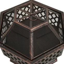 VIDAXL - Foyer rustique avec tisonnier 62x54x56 cm xxl acier