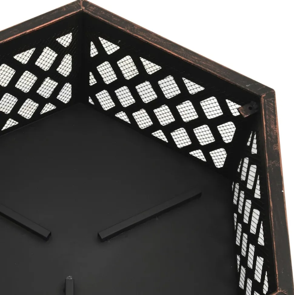 VIDAXL - Foyer rustique avec tisonnier 62x54x56 cm xxl acier