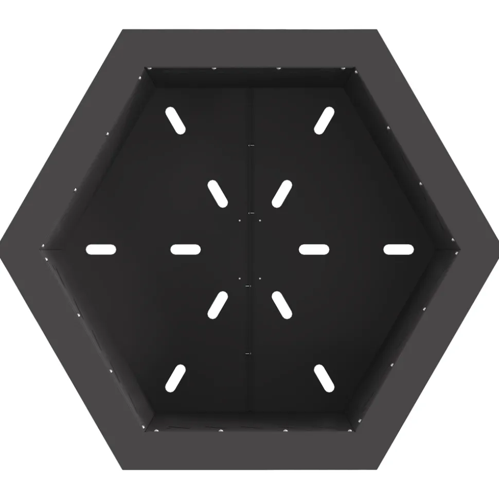 VIDAXL - Foyer sans fumée hexagonal noir 58x58x51 cm en acier