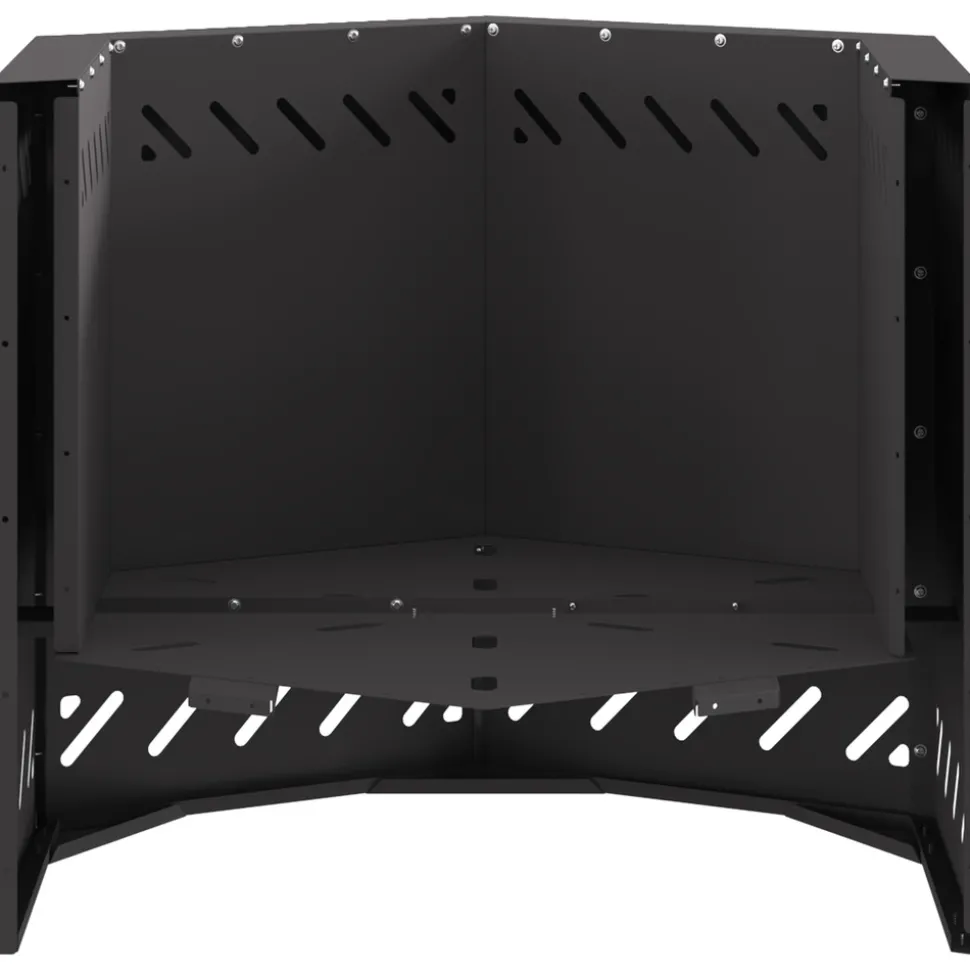 VIDAXL - Foyer sans fumée hexagonal noir 58x58x51 cm en acier