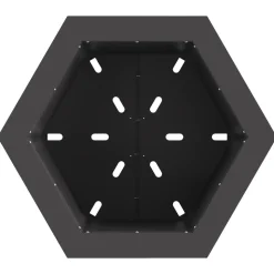 VIDAXL - Foyer sans fumée hexagonal noir 48x48x51 cm en acier