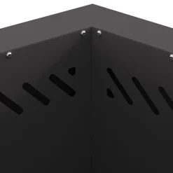 VIDAXL - Foyer sans fumée hexagonal noir 48x48x51 cm en acier