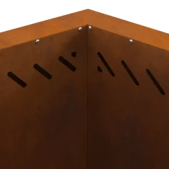 VIDAXL - Foyer sans fumée hexagonal 58x58x51 cm en acier résistant aux intempéries