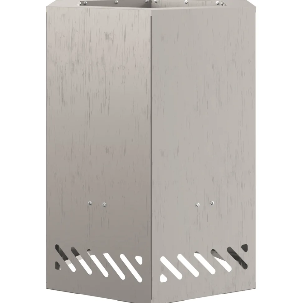 VIDAXL - Foyer sans fumée hexagonal 38x38x51 cm en acier résistant aux intempéries
