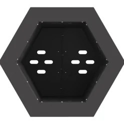 VIDAXL - Foyer sans fumée hexagonal noir 38x38x51 cm acier