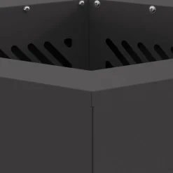 VIDAXL - Foyer sans fumée hexagonal noir 38x38x51 cm acier