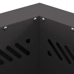 VIDAXL - Foyer sans fumée hexagonal noir 38x38x51 cm acier