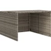 VIDAXL - Garage pour robot tondeuse gris 86x90x52/57 cm résine tressée