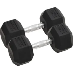 VIDAXL - Haltères 2 pcs 30 kg total fonte