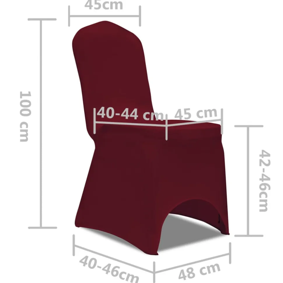 VIDAXL - Housse de chaise extensible 4 pcs bordeaux