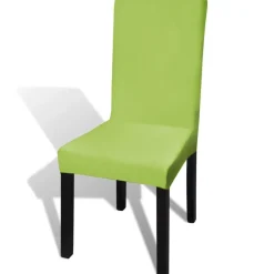 VIDAXL - Housse de chaise droite extensible 4 pcs vert