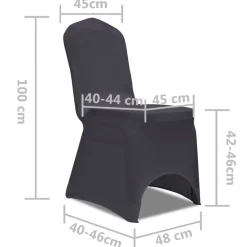 VIDAXL - Housse de chaise extensible 6 pcs anthracite