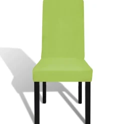 VIDAXL - Housse de chaise droite extensible 6 pcs vert