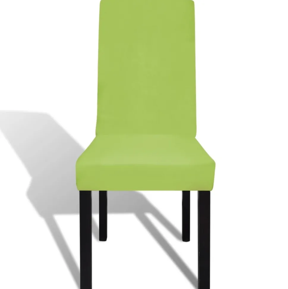 VIDAXL - Housse de chaise droite extensible 6 pcs vert