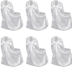 VIDAXL - Housse de chaise blanche pour le banquet de mariage 6 pièces