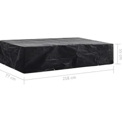 VIDAXL - Housse de chaise de jardin 8 艙illets 218 x 77 x 55 cm