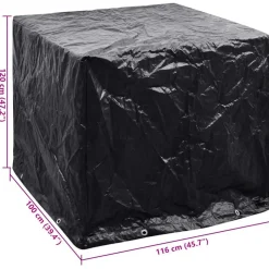 VIDAXL - Housse de récipient ibc 8 艙illets 116x100x120 cm