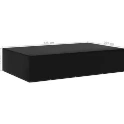VIDAXL - Housse de salon de jardin 12 艙illets 325x205x70 cm