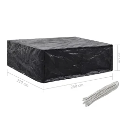 VIDAXL - Housse de salon de jardin 8 艙illets 250x210x90 cm