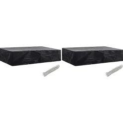 VIDAXL - Housses de chaise de jardin 8 艙illets 2 pcs 218 x 77 x 55 cm