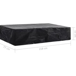 VIDAXL - Housses de chaise de jardin 8 艙illets 2 pcs 218 x 77 x 55 cm