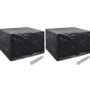 VIDAXL - Housses de salon de jardin 2 pcs 8 艙illets 135x135x90 cm