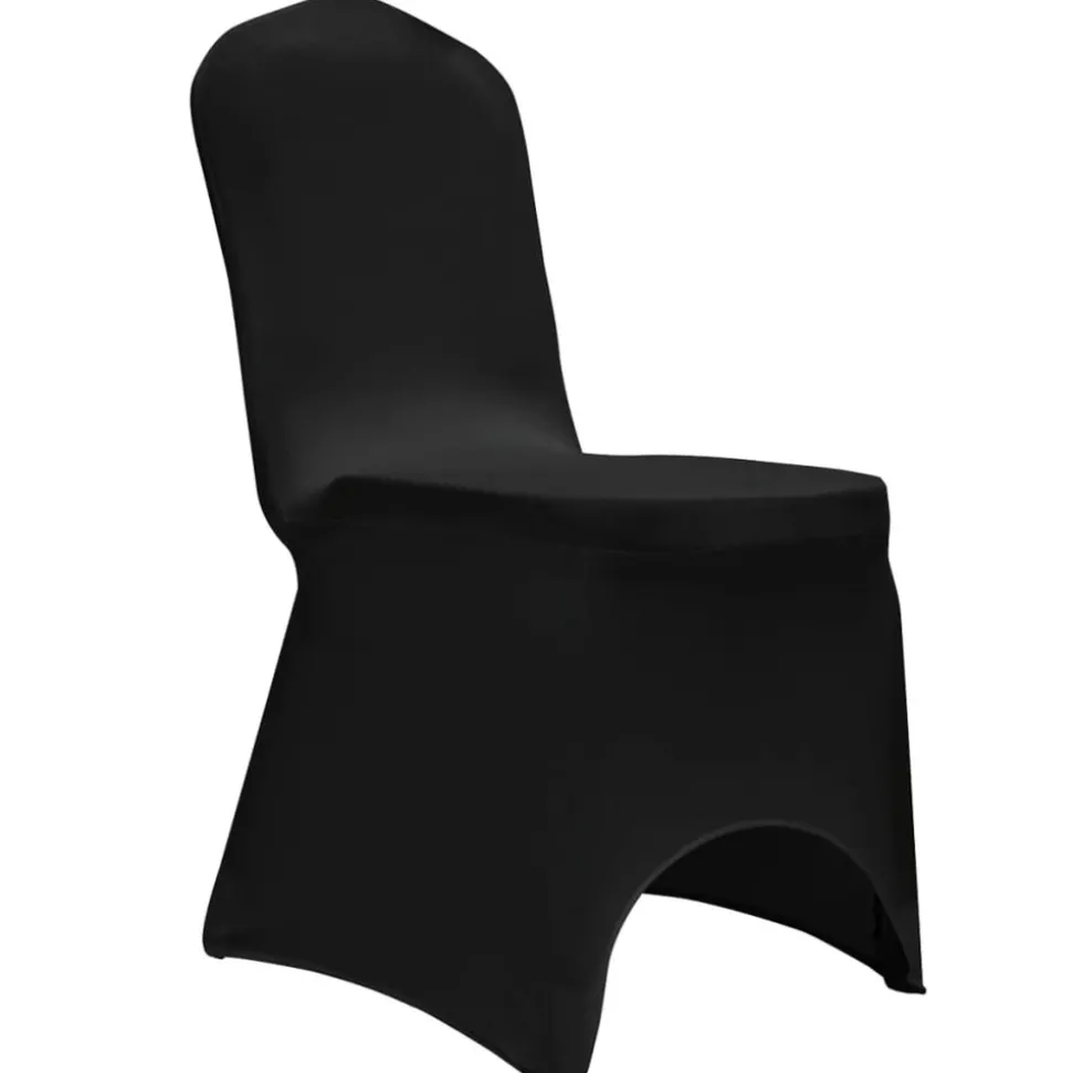 VIDAXL - Housses élastiques de chaise noir 12 pcs